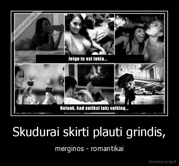 Skudurai skirti plauti grindis, - merginos - romantikai