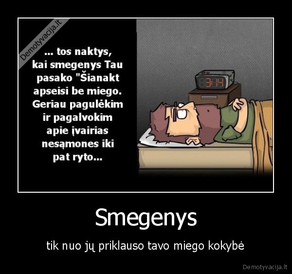 Smegenys - tik nuo jų priklauso tavo miego kokybė