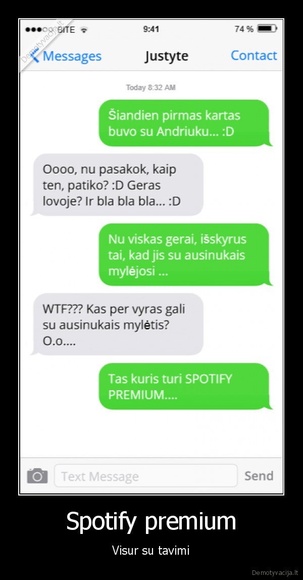 Spotify premium - Visur su tavimi