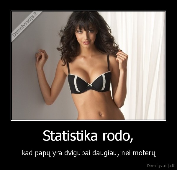 Statistika rodo, - kad papų yra dvigubai daugiau, nei moterų