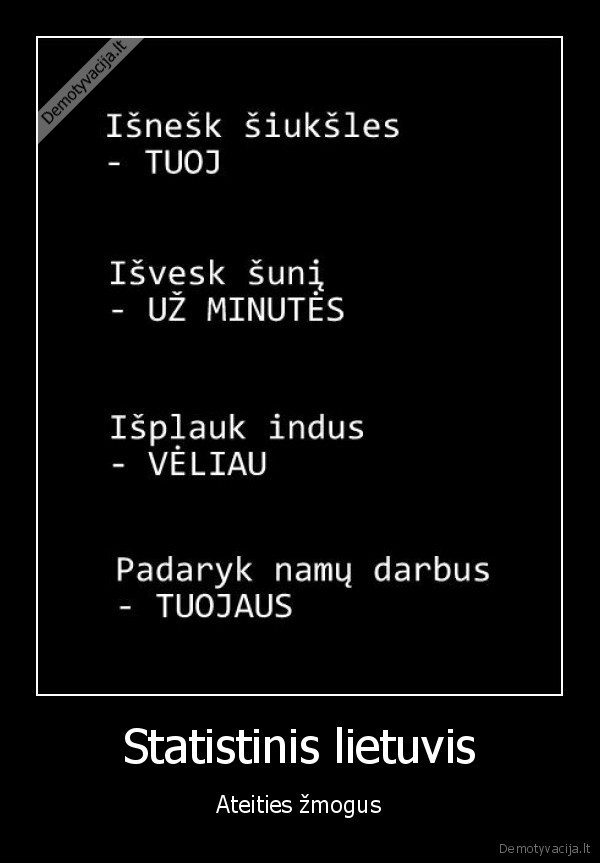 Statistinis lietuvis - Ateities žmogus