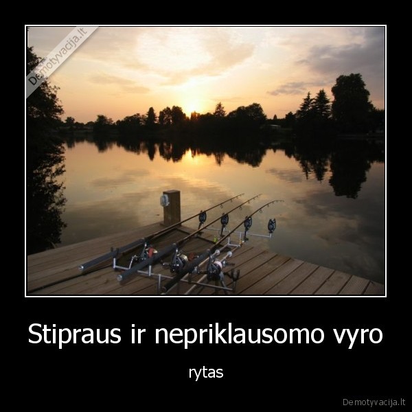 Stipraus ir nepriklausomo vyro - rytas