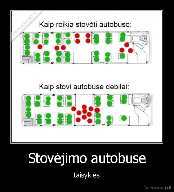 Stovėjimo autobuse - taisyklės