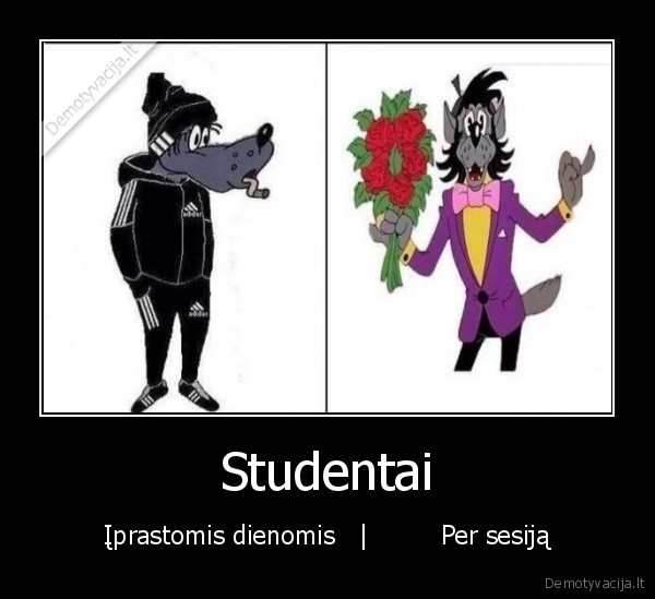 Studentai - Įprastomis dienomis   |         Per sesiją