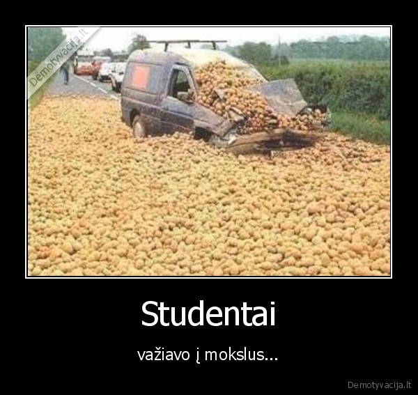 Studentai - važiavo į mokslus...