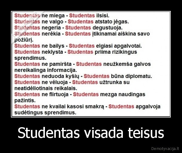 Studentas visada teisus - 