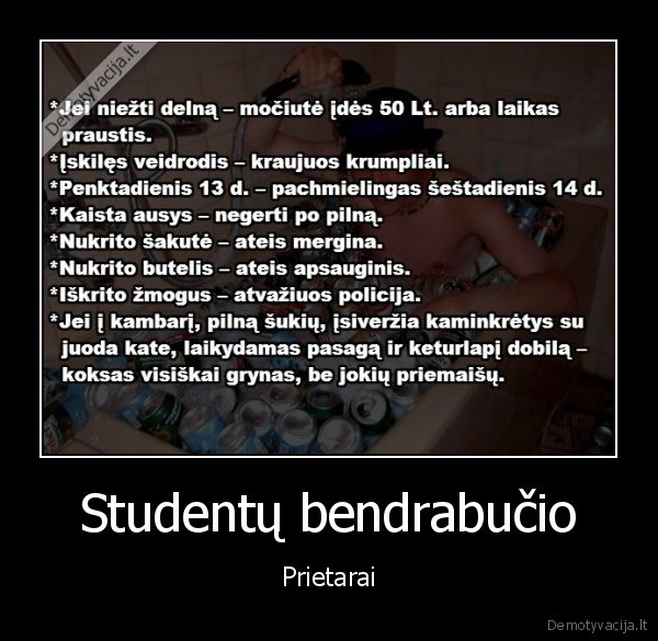 Studentų bendrabučio - Prietarai