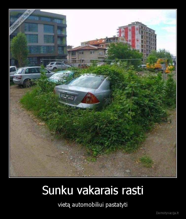 Sunku vakarais rasti - vietą automobiliui pastatyti