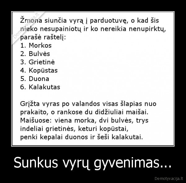 Sunkus vyrų gyvenimas... - 