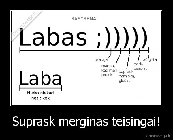 Suprask merginas teisingai! - 