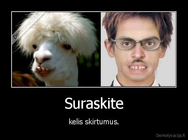 Suraskite - kelis skirtumus.