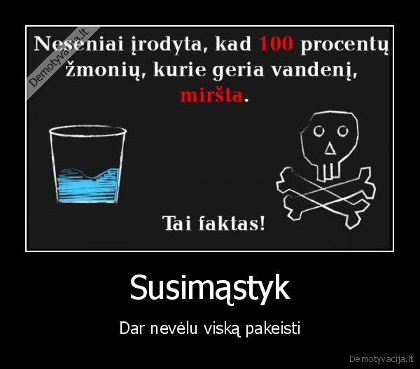 Susimąstyk - Dar nevėlu viską pakeisti