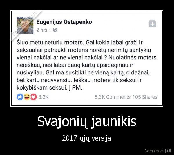 Svajonių jaunikis - 2017-ųjų versija