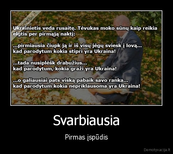 Svarbiausia - Pirmas įspūdis