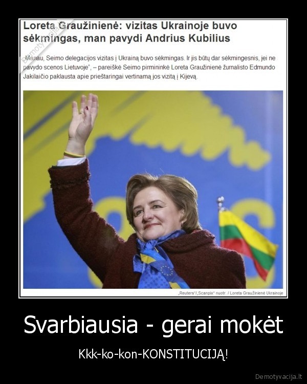 Svarbiausia - gerai mokėt - Kkk-ko-kon-KONSTITUCIJĄ!