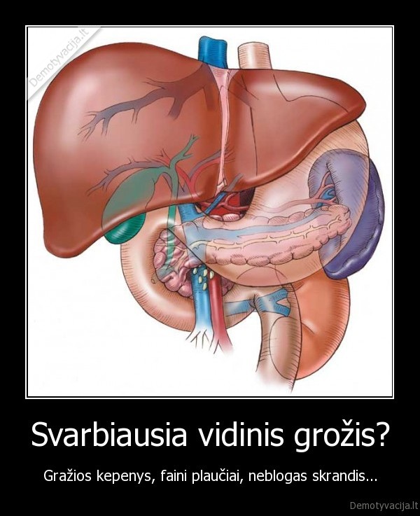 Svarbiausia vidinis grožis? - Gražios kepenys, faini plaučiai, neblogas skrandis...