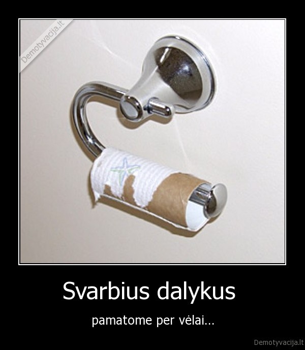 Svarbius dalykus  - pamatome per vėlai...