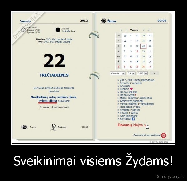 Sveikinimai visiems Žydams! - 