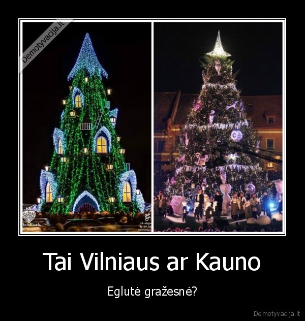 Tai Vilniaus ar Kauno - Eglutė gražesnė?
