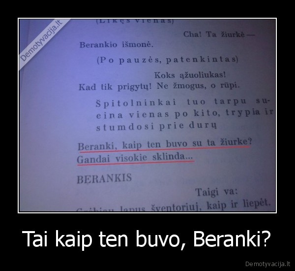 Tai kaip ten buvo, Beranki? - 