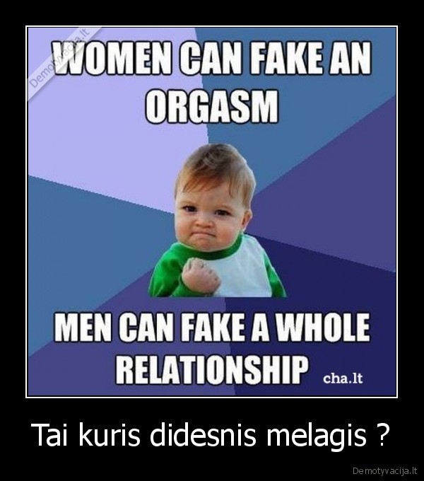 Tai kuris didesnis melagis ? - 