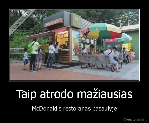 Taip atrodo mažiausias - McDonald's restoranas pasaulyje