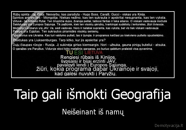 Taip gali išmokti Geografija - Neišeinant iš namų