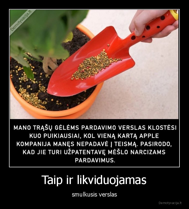 Taip ir likviduojamas - smulkusis verslas