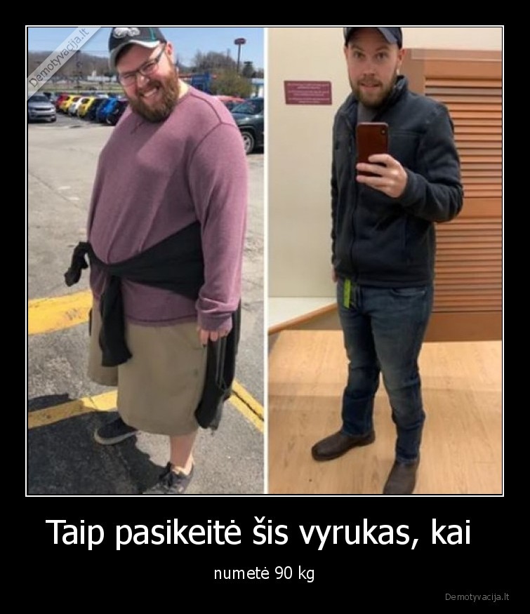 Taip pasikeitė šis vyrukas, kai  - numetė 90 kg