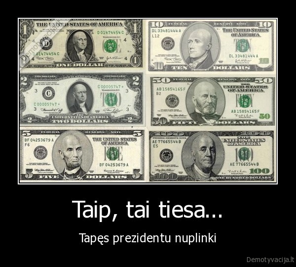 Taip, tai tiesa... - Tapęs prezidentu nuplinki