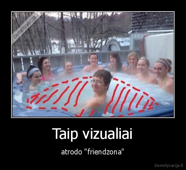 Taip vizualiai - atrodo "friendzona"