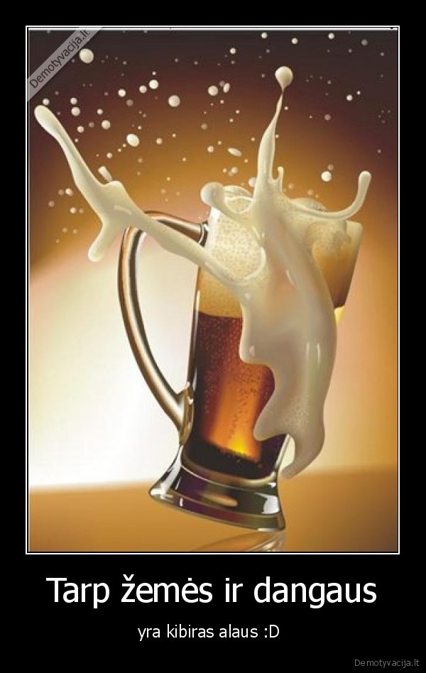 Tarp žemės ir dangaus - yra kibiras alaus :D 