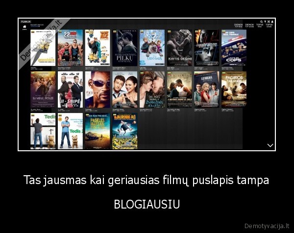 Tas jausmas kai geriausias filmų puslapis tampa - BLOGIAUSIU