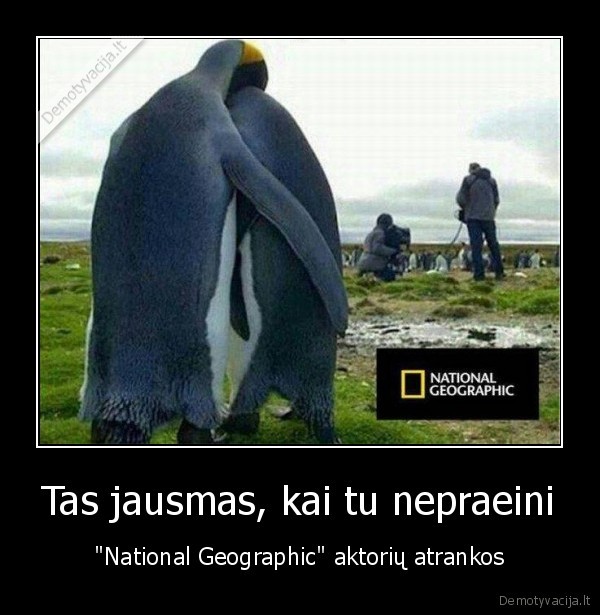 Tas jausmas, kai tu nepraeini - "National Geographic" aktorių atrankos