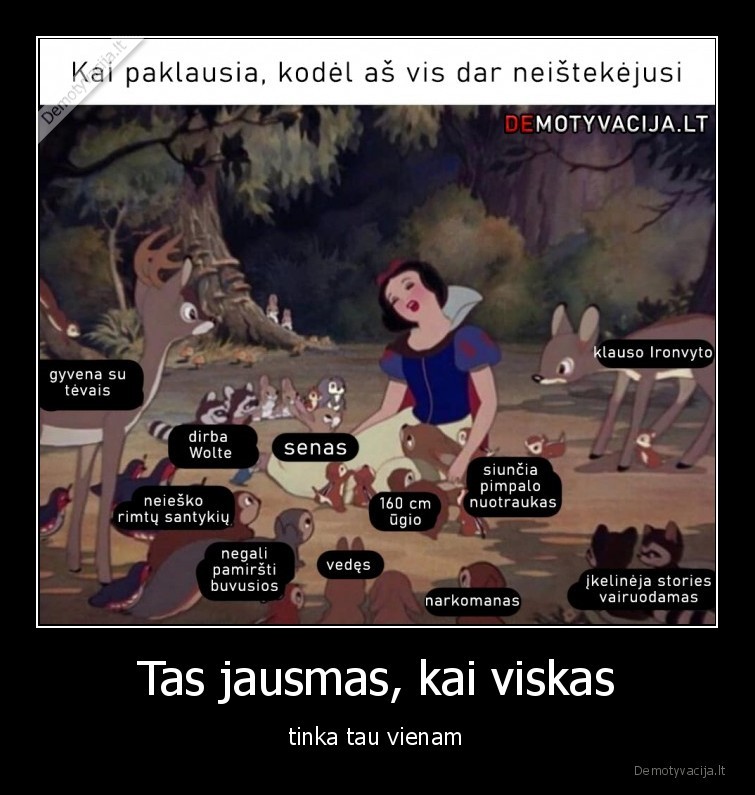 Tas jausmas, kai viskas - tinka tau vienam