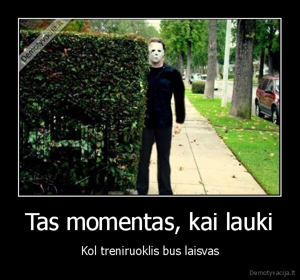 Tas momentas, kai lauki - Kol treniruoklis bus laisvas