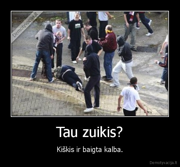 Tau zuikis? - Kiškis ir baigta kalba.