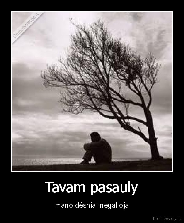 Tavam pasauly - mano dėsniai negalioja