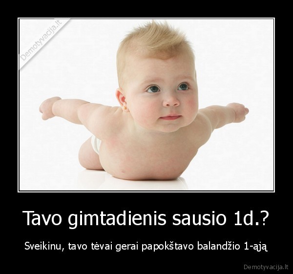 Tavo gimtadienis sausio 1d.? - Sveikinu, tavo tėvai gerai papokštavo balandžio 1-ąją