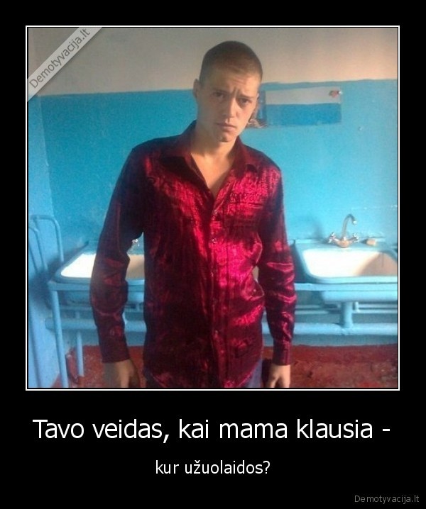 Tavo veidas, kai mama klausia - - kur užuolaidos?