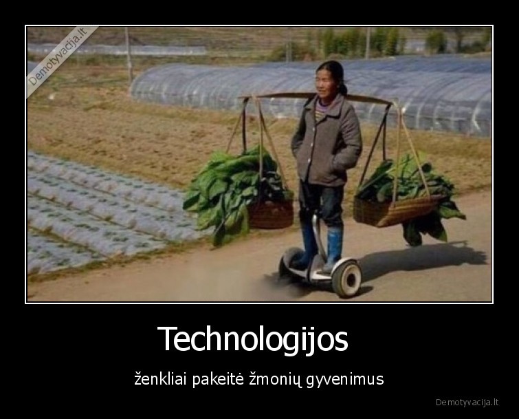 Technologijos  - ženkliai pakeitė žmonių gyvenimus