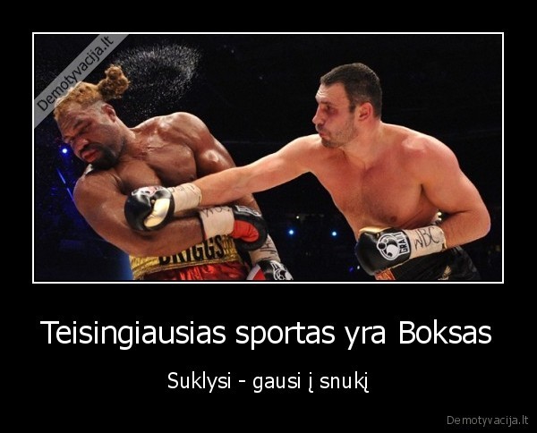 Teisingiausias sportas yra Boksas - Suklysi - gausi į snukį