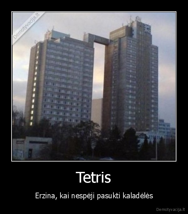 Tetris - Erzina, kai nespėji pasukti kaladėlės