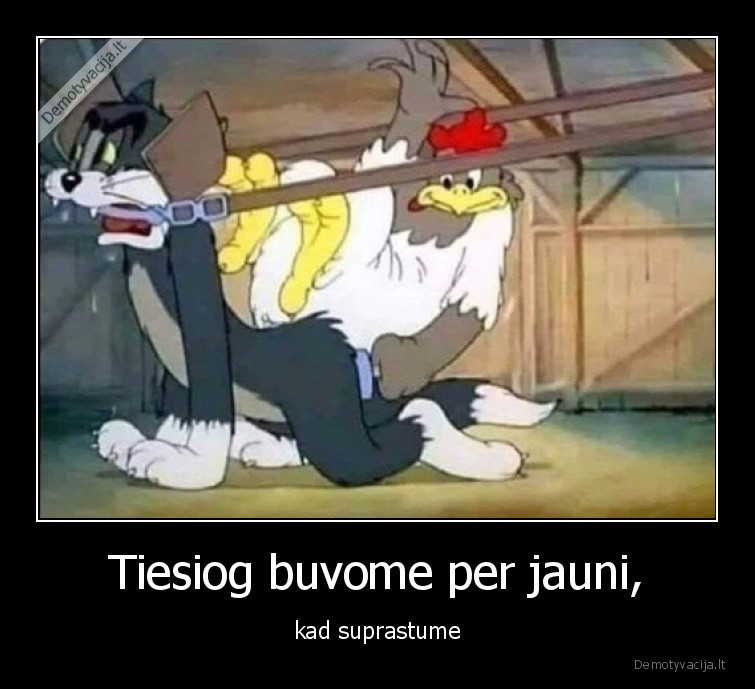 Tiesiog buvome per jauni, - kad suprastume