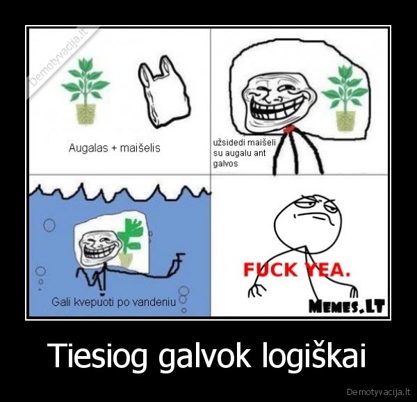 Tiesiog galvok logiškai - 