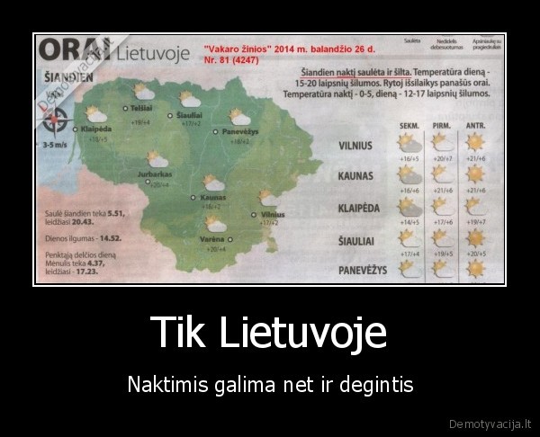 Tik Lietuvoje - Naktimis galima net ir degintis