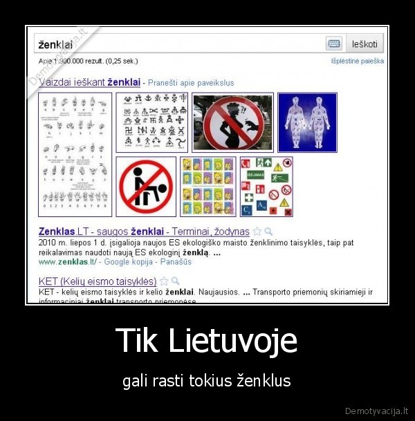 Tik Lietuvoje - gali rasti tokius ženklus