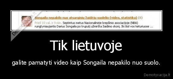 Tik lietuvoje - galite pamatyti video kaip Songaila nepakilo nuo suolo.