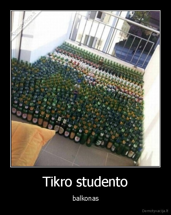 Tikro studento - balkonas