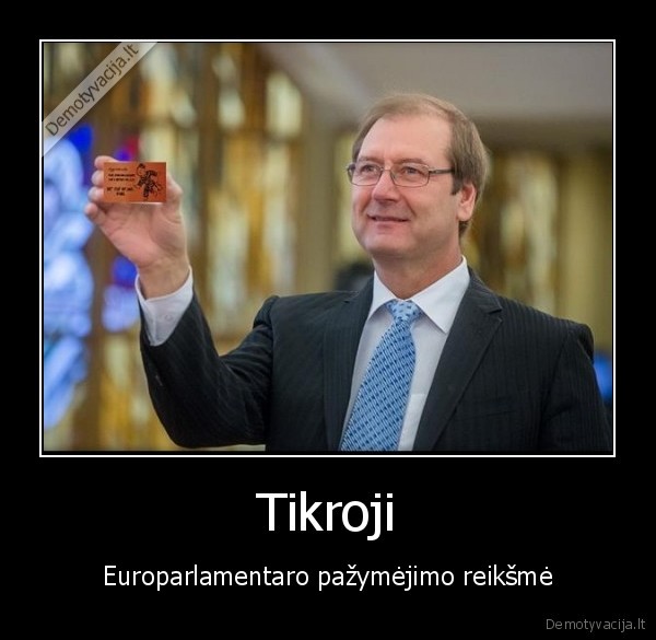 Tikroji - Europarlamentaro pažymėjimo reikšmė